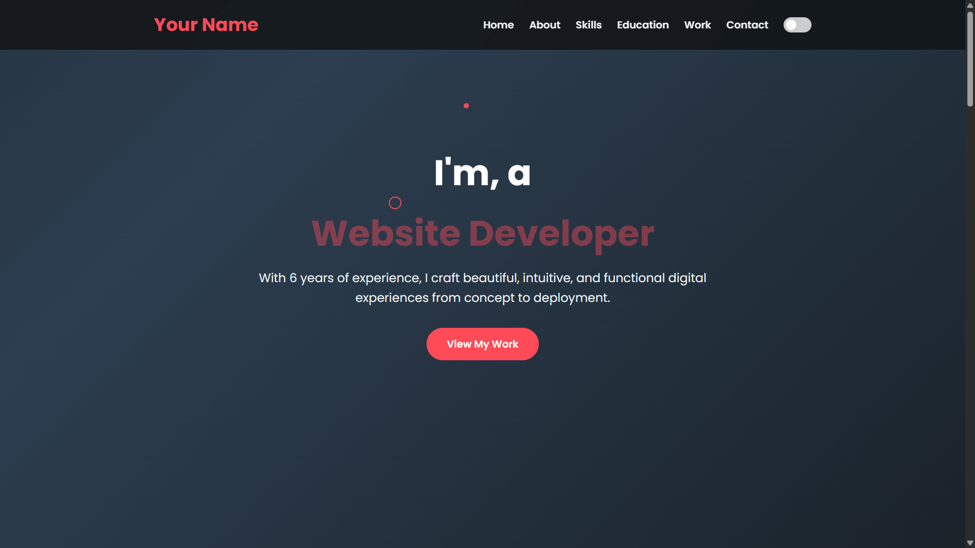 Animated Portfolio Project